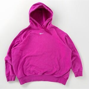 Nike Phoenix Fleece Oversized Pullover Hoodie Womens L  Fuchsia Pink 2024